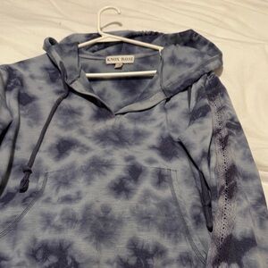 Knox Rose Blue Tie-Dye Pullover
